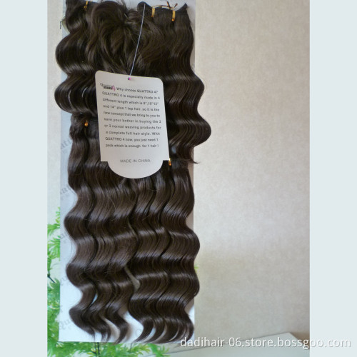 Wholesale Cheap Dyed Deep Wave Synthetic Hair wtih Fringe 8" to 14" in a pack